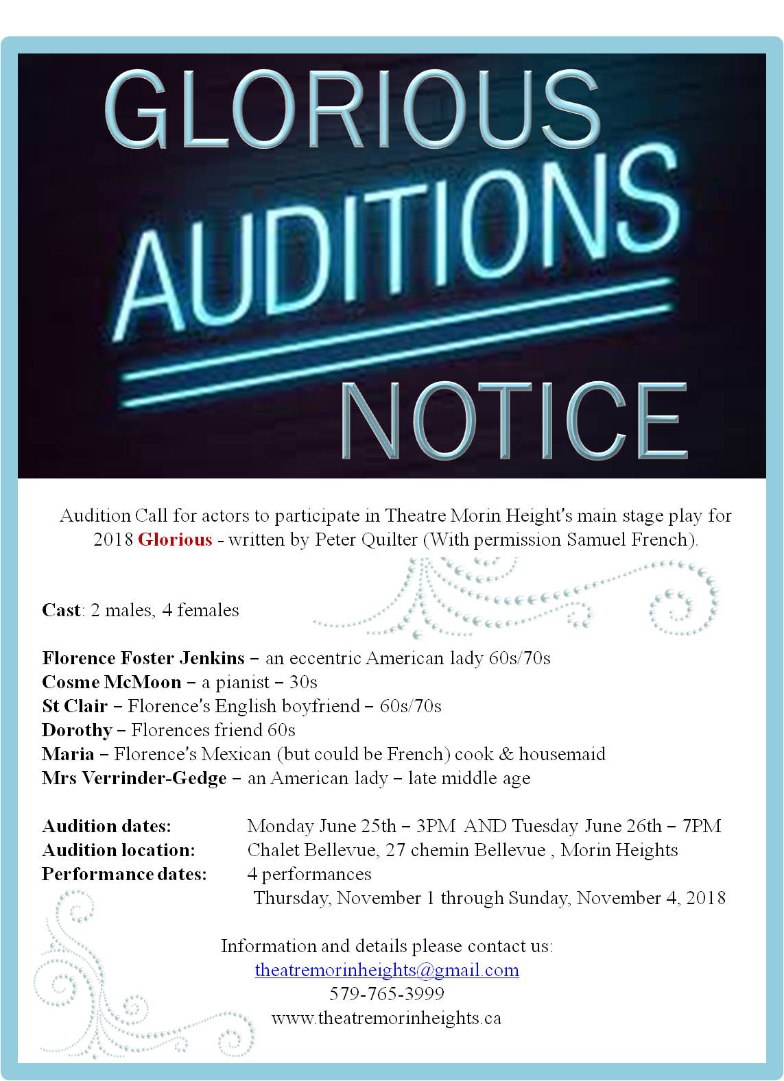 Audition Call for social media